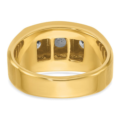 14K Bicolor-Gold Herren-Ring mit 0,5 ct. Diamant