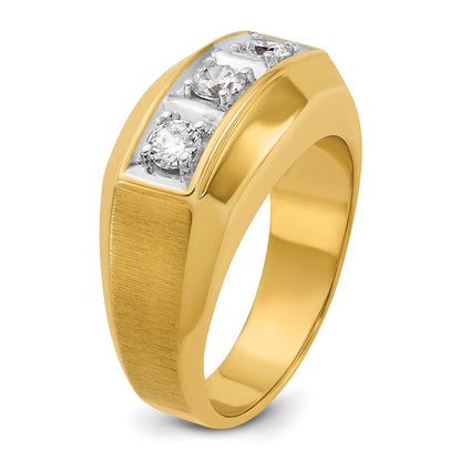 14K Bicolor-Gold Herren-Ring mit 0,5 ct. Diamant