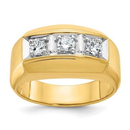 14K Bicolor-Gold Herren-Ring mit 0,5 ct. Diamant
