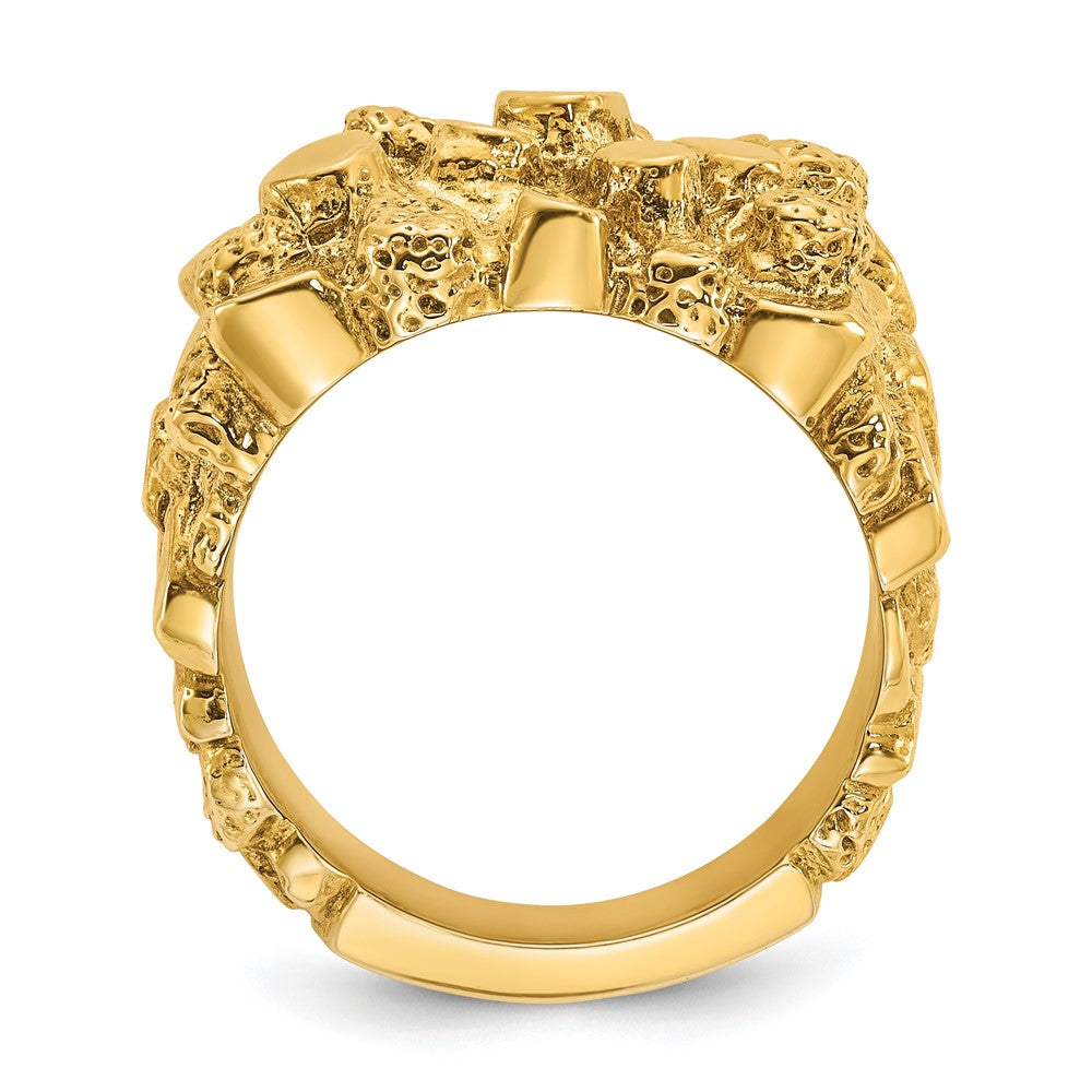 14K Gelbgold Herren-Nuggetring