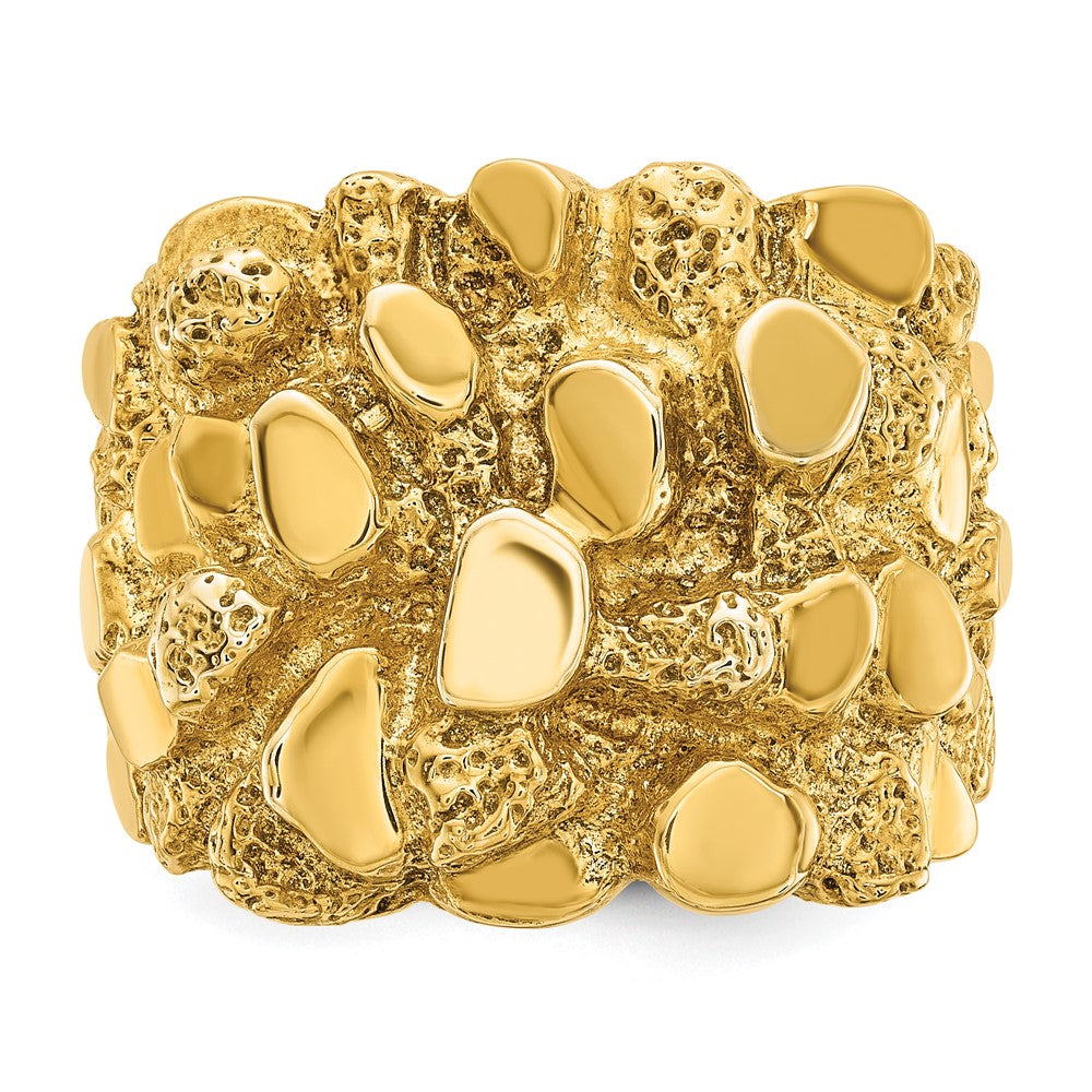 14K Gelbgold Herren-Nuggetring