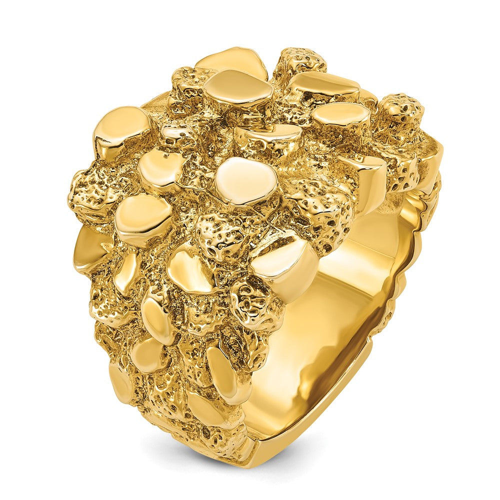 14K Gelbgold Herren-Nuggetring