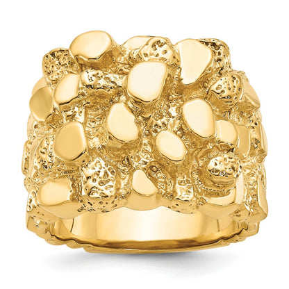 14K Gelbgold Herren-Nuggetring