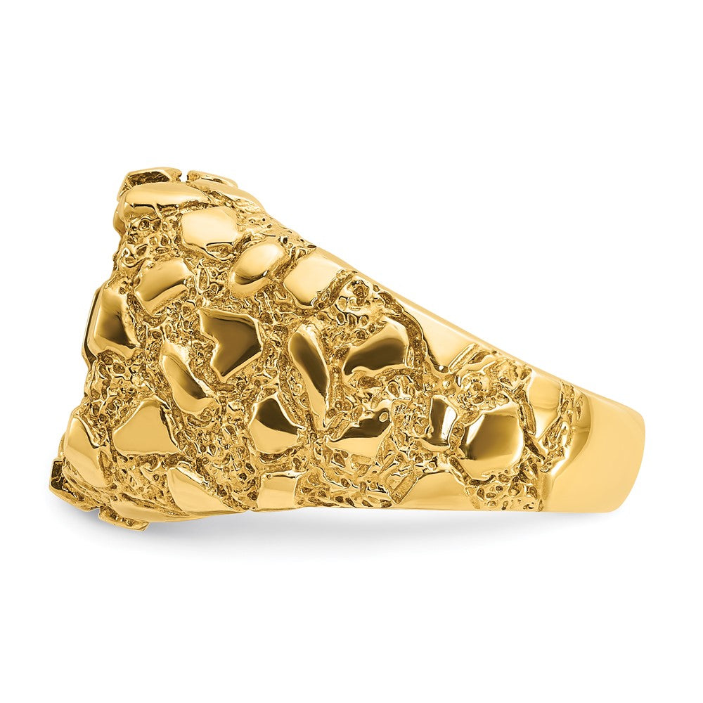 14K Gelbgold Herren-Ring mit Onyx-Nugget
