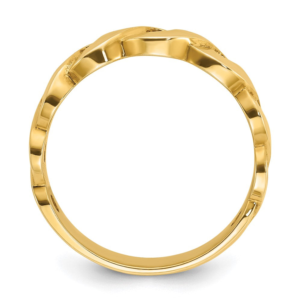 14K Gelbgold Herren-Ring mit Infinity-Design