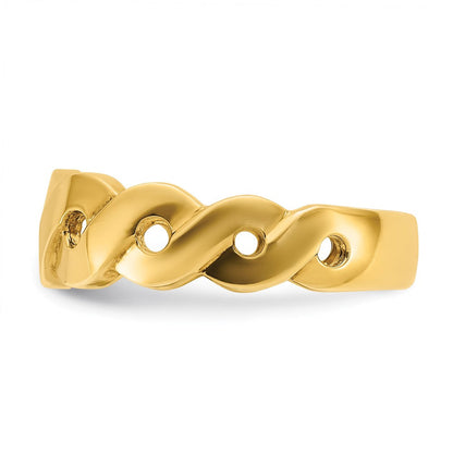 14K Gelbgold Herren-Ring mit Infinity-Design
