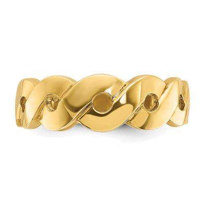 14K Gelbgold Herren-Ring mit Infinity-Design