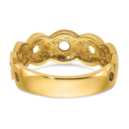 14K Gelbgold Herren-Ring mit Infinity-Design