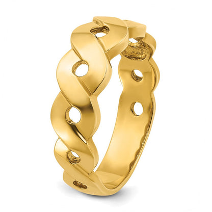 14K Gelbgold Herren-Ring mit Infinity-Design