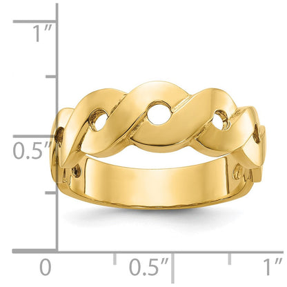 14K Gelbgold Herren-Ring mit Infinity-Design