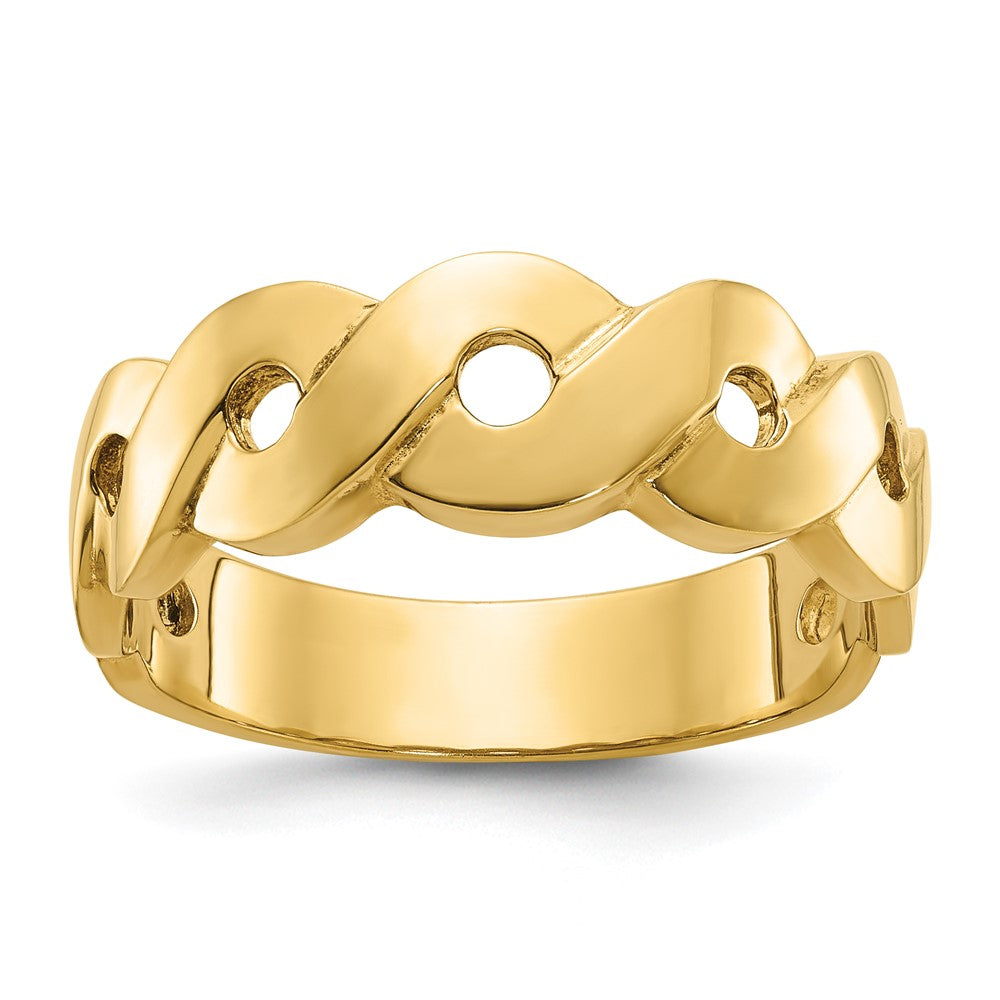 14K Gelbgold Herren-Ring mit Infinity-Design