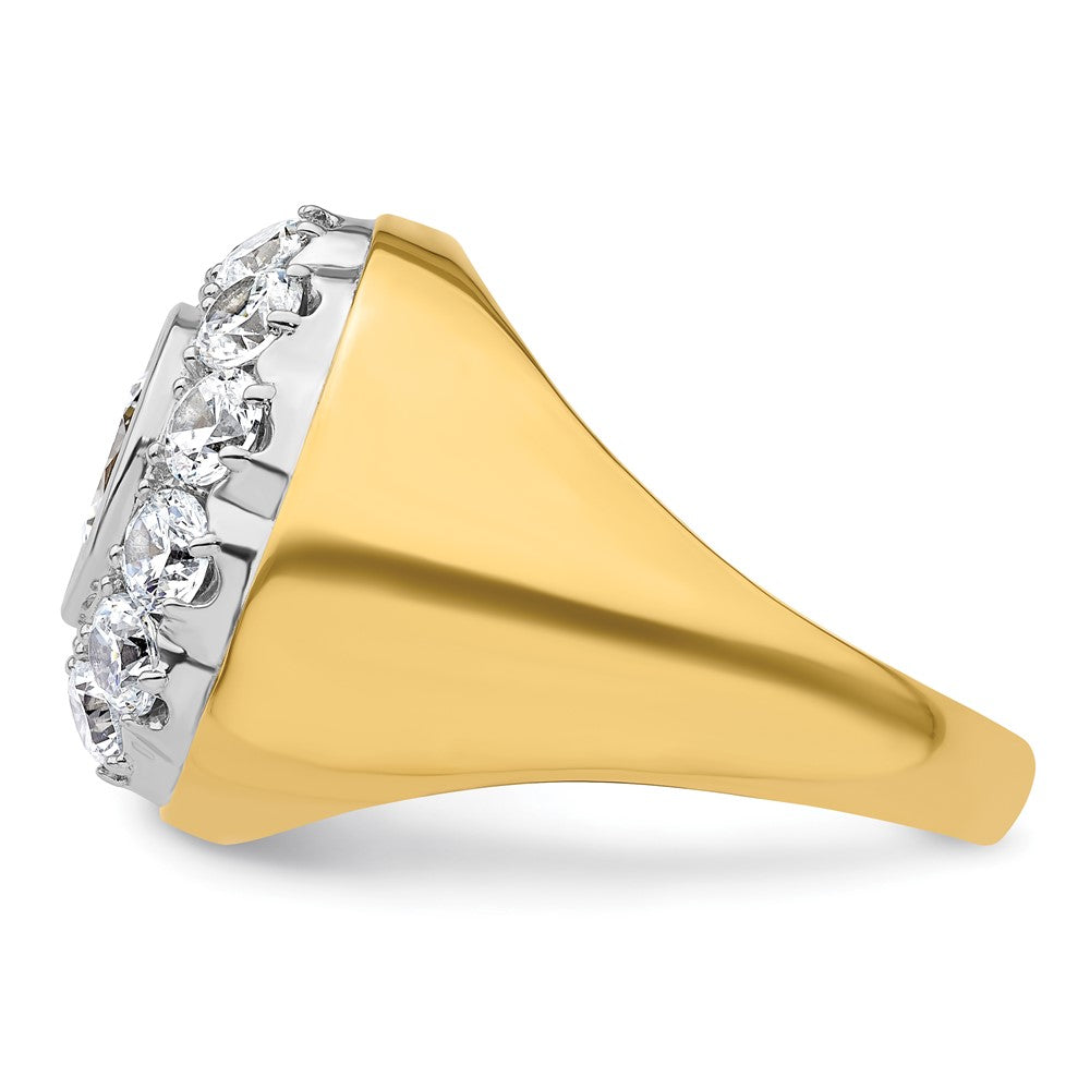 14K Bicolor Herren-Cluster-Ring mit 2,5 ct. Laborgezüchteten Diamanten, VS/SI+ G+