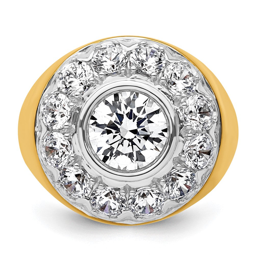 14K Bicolor Herren-Cluster-Ring mit 2,5 ct. Laborgezüchteten Diamanten, VS/SI+ G+