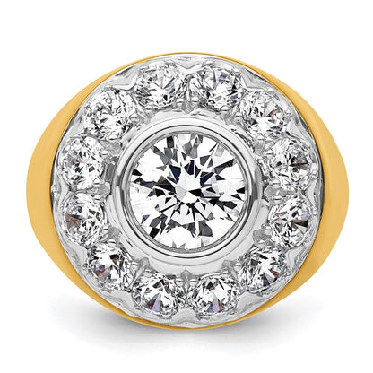 14K Bicolor Herren-Cluster-Ring mit 2,5 ct. Laborgezüchteten Diamanten, VS/SI+ G+