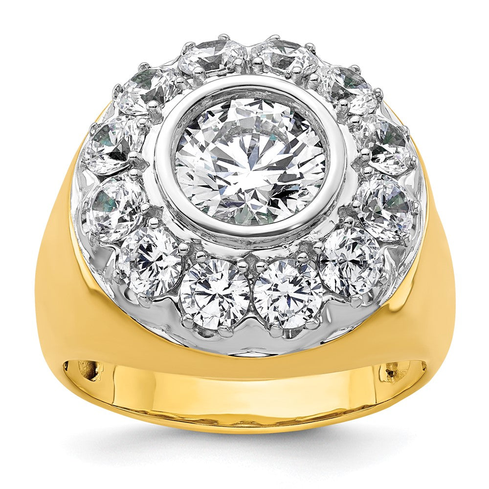 14K Bicolor Herren-Cluster-Ring mit 2,5 ct. Laborgezüchteten Diamanten, VS/SI+ G+