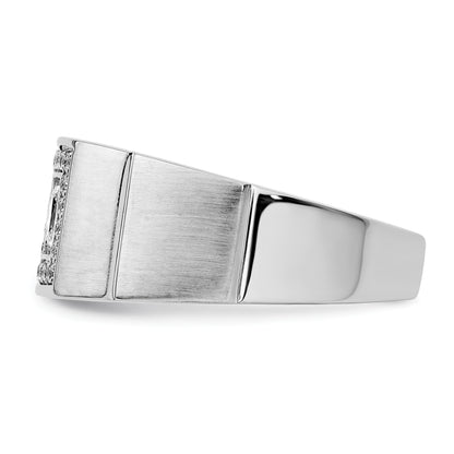 14K Weißgold Herrenring mit 1 ct. Labor-gezüchteten Diamanten VS/SI+ G+