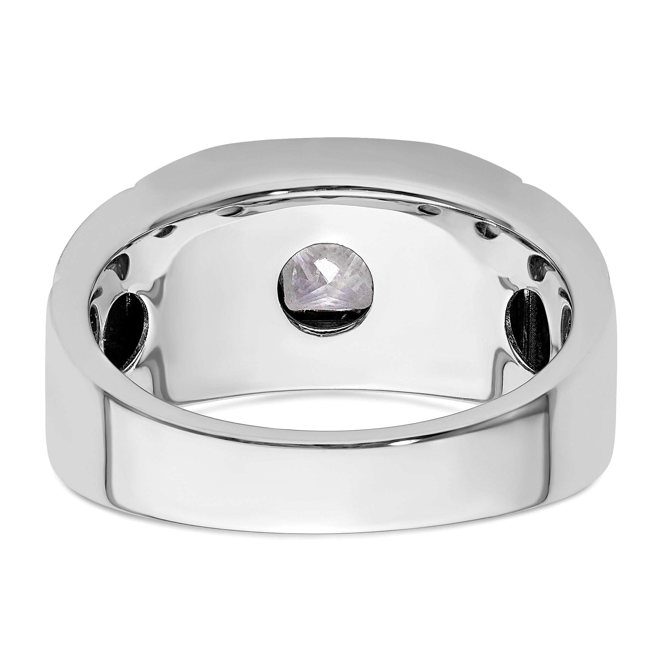 14K Weißgold Herrenring mit 1 ct. Labor-gezüchteten Diamanten VS/SI+ G+