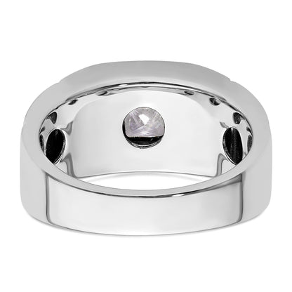 14K Weißgold Herrenring mit 1 ct. Labor-gezüchteten Diamanten VS/SI+ G+