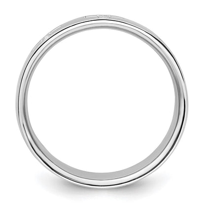 14K Weißgold Herrenring mit 0,2 ct. Labor-gezüchteten Diamanten VS/SI+ G+ Kreuz