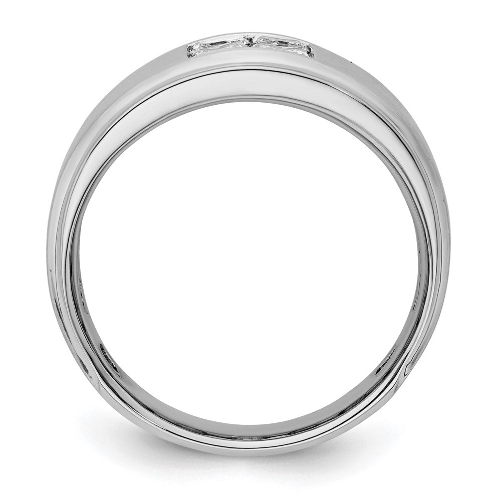 14K Weißgold Herrenring mit 0,875 ct. im Labor gezüchteten Diamanten VS/SI+ G+