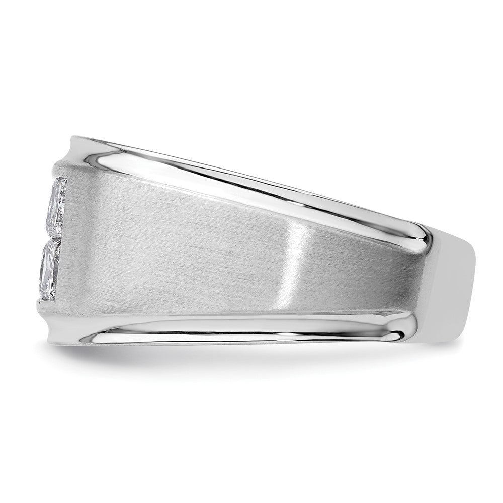 14K Weißgold Herrenring mit 0,875 ct. im Labor gezüchteten Diamanten VS/SI+ G+