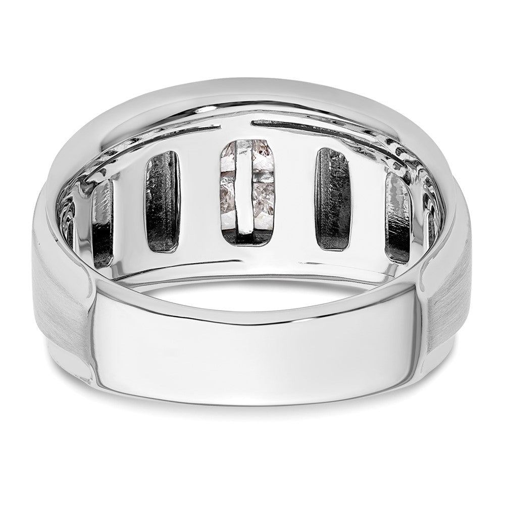 14K Weißgold Herrenring mit 0,875 ct. im Labor gezüchteten Diamanten VS/SI+ G+