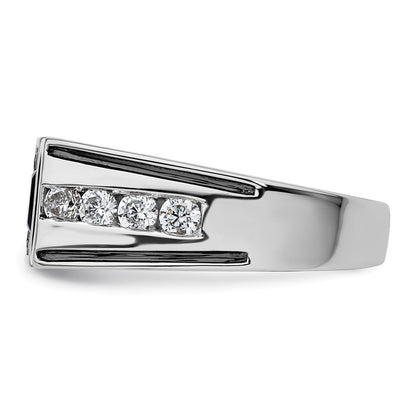 14K Weißgold Schwarz Rhodium 7/8 Ct. Im Labor Gezüchtet Diamant Vs/si+ G+ und Onyx Herren Ring