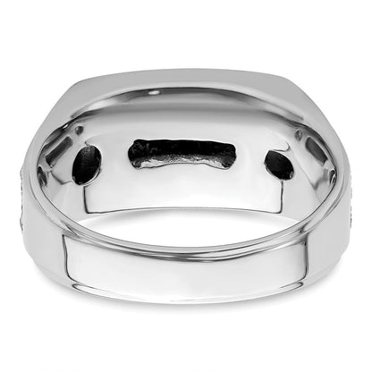 14K Weißgold 1 Ct. Im Labor Gezüchtet Diamant Vs/si+ G+ und Onyx Herren Ring