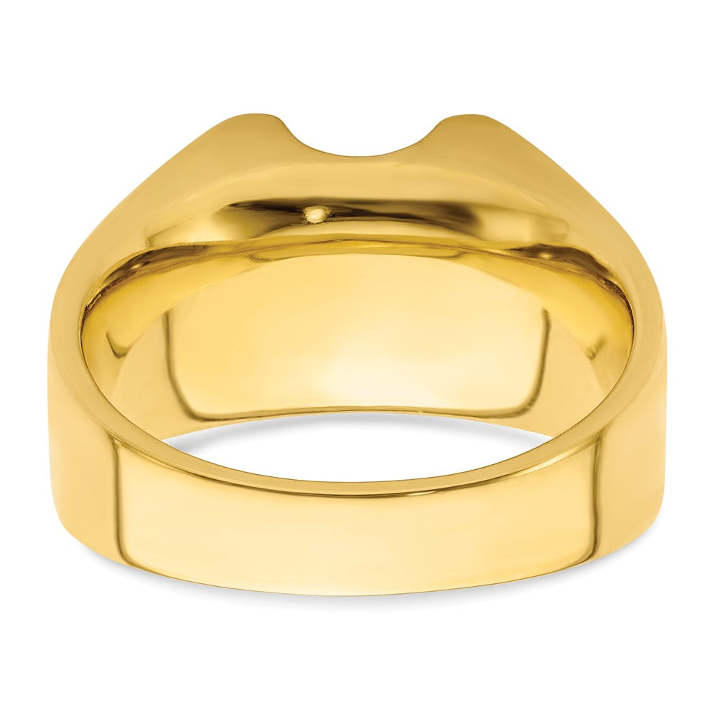 14K Bicolor Herrenring mit 1 ct. laborgezüchtetem Diamant VS/SI+ G+, poliert und satiniert