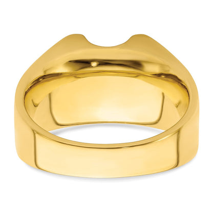 14K Bicolor Herrenring mit 1 ct. laborgezüchtetem Diamant VS/SI+ G+, poliert und satiniert