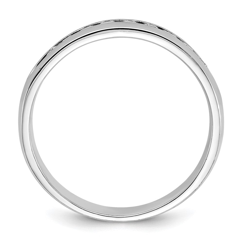 14K Weißgold 0,25 ct. Laborgezüchteter Diamant VS/SI+ G+ Neun-Steine Komplett Poliert Herrenring