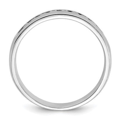 14K Weißgold 0,25 ct. Laborgezüchteter Diamant VS/SI+ G+ Neun-Steine Komplett Poliert Herrenring