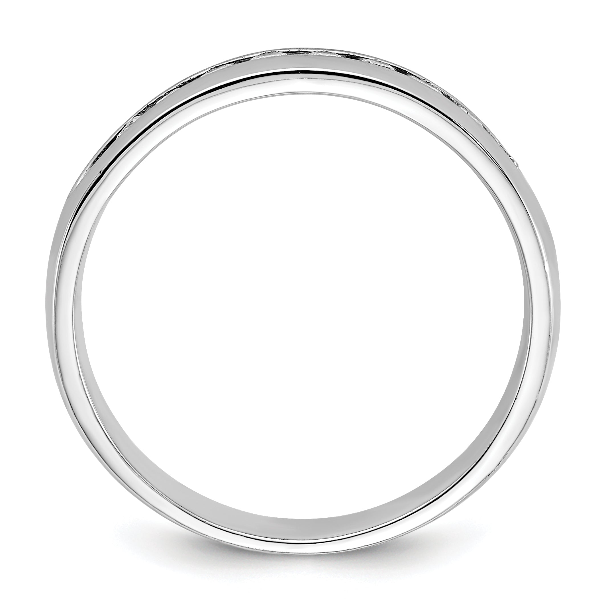 14K Weißgold Herrenring mit 0,25K Diamanten, komplett besetzt