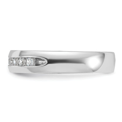 14K Weißgold Herrenring mit 0,25K Diamanten, komplett besetzt