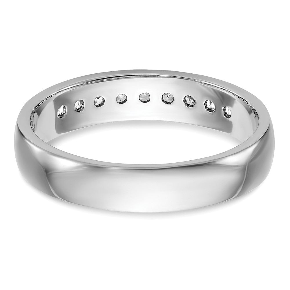 14K Weißgold 0,25 ct. Laborgezüchteter Diamant VS/SI+ G+ Neun-Steine Komplett Poliert Herrenring