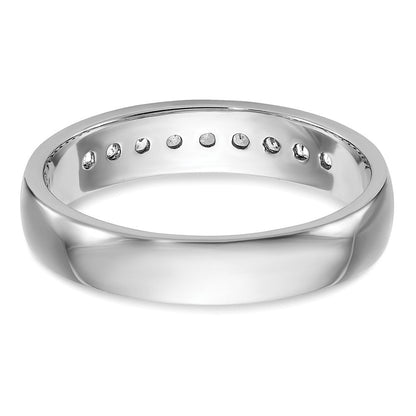 14K Weißgold 0,25 ct. Laborgezüchteter Diamant VS/SI+ G+ Neun-Steine Komplett Poliert Herrenring