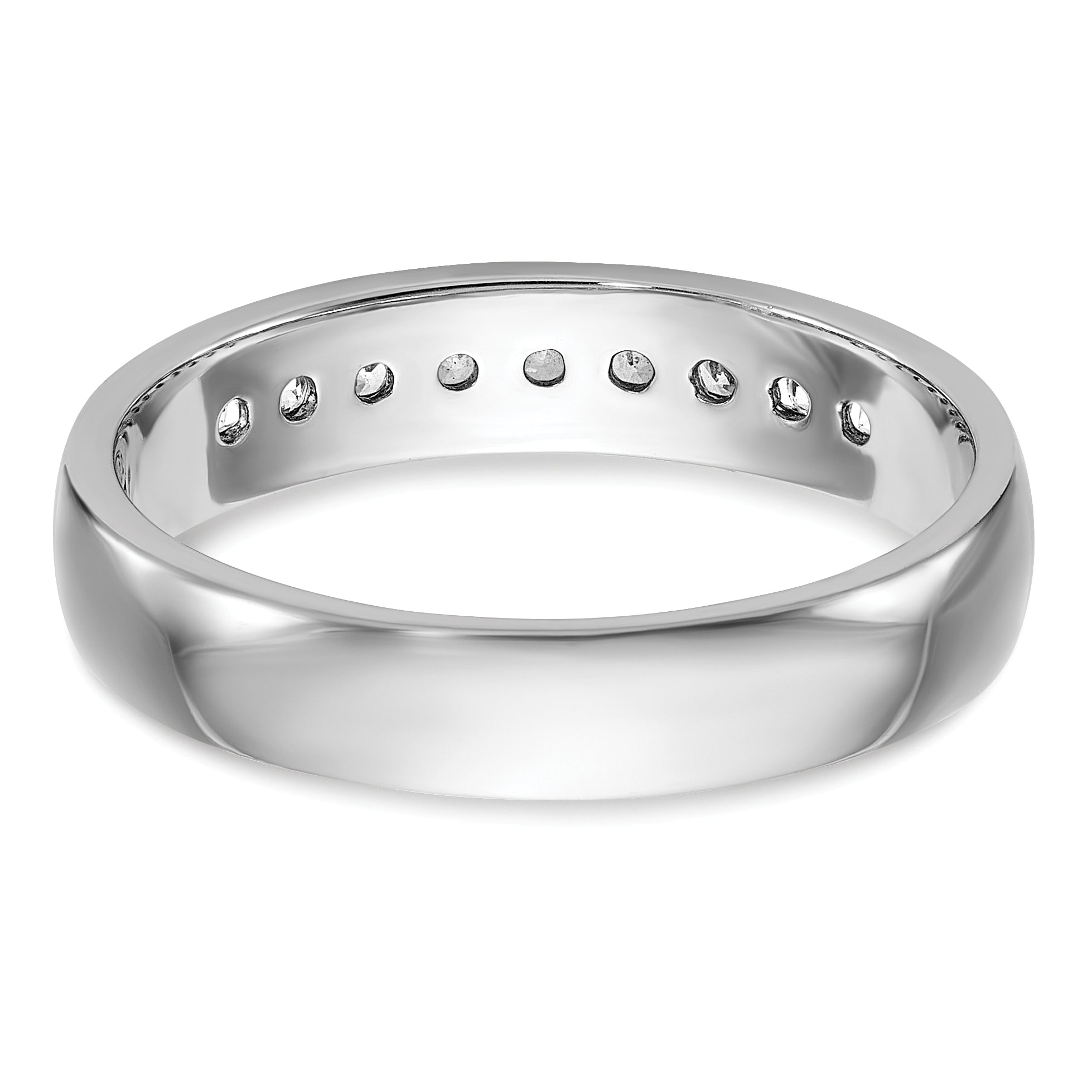 14K Weißgold Herrenring mit 0,25K Diamanten, komplett besetzt