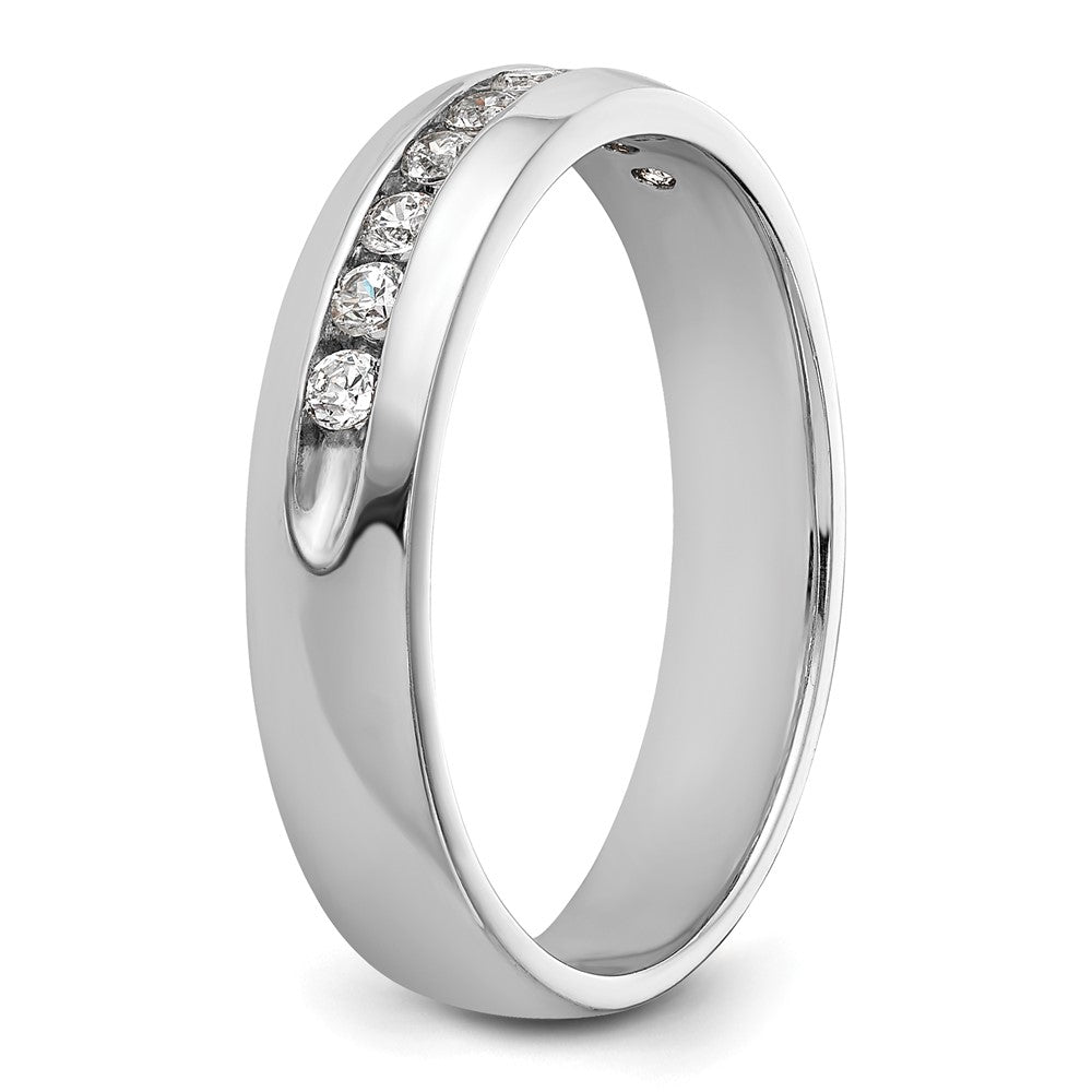 14K Weißgold 0,25 ct. Laborgezüchteter Diamant VS/SI+ G+ Neun-Steine Komplett Poliert Herrenring