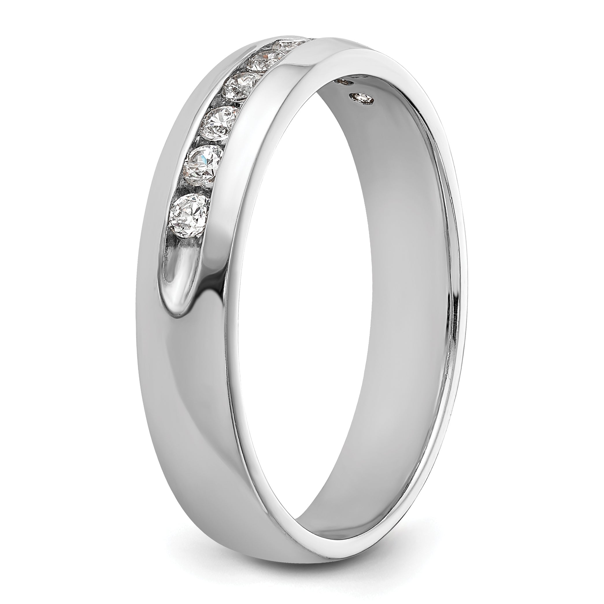 14K Weißgold Herrenring mit 0,25K Diamanten, komplett besetzt