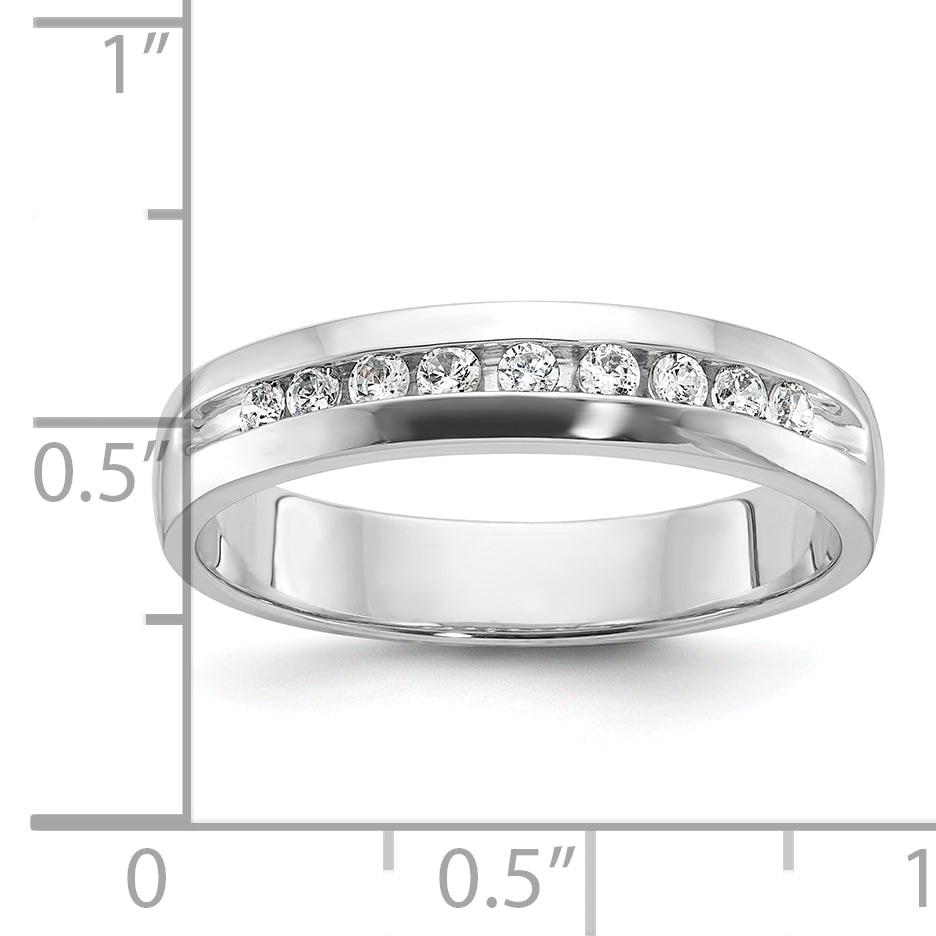 14K Weißgold Herrenring mit 0,25K Diamanten, komplett besetzt