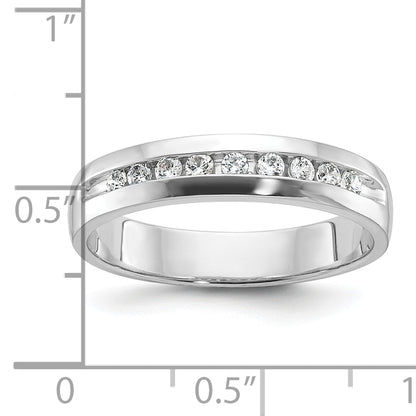 14K Weißgold Herrenring mit 0,25K Diamanten, komplett besetzt