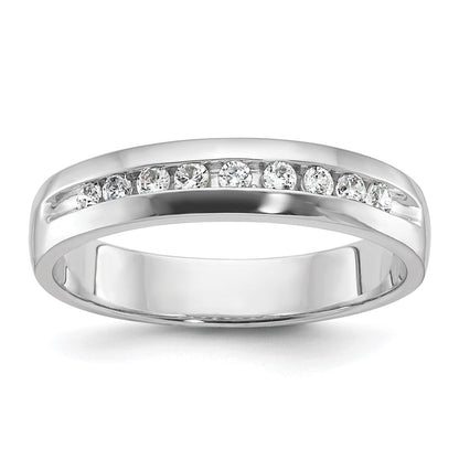 14K Weißgold 0,25 ct. Laborgezüchteter Diamant VS/SI+ G+ Neun-Steine Komplett Poliert Herrenring