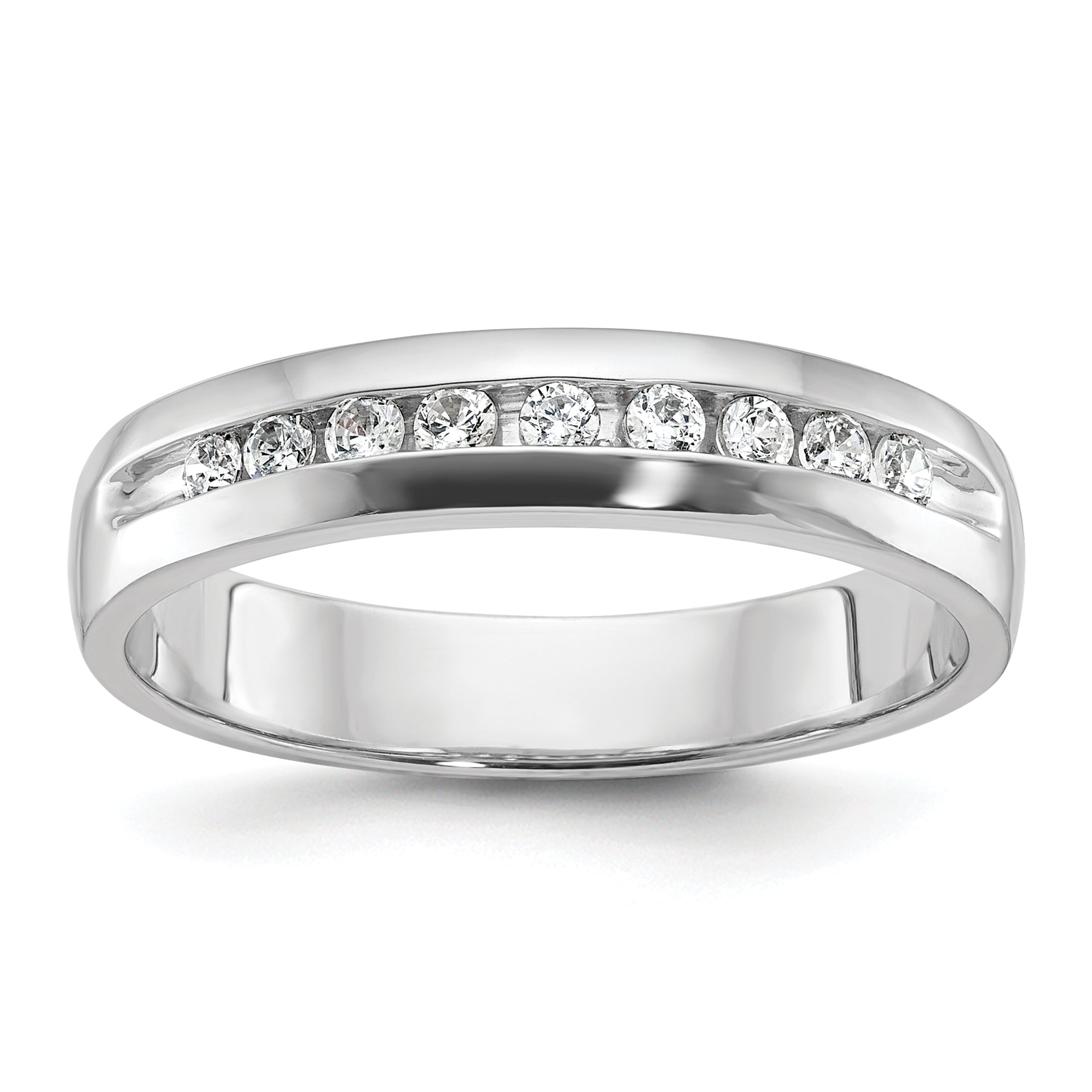 14K Weißgold Herrenring mit 0,25K Diamanten, komplett besetzt