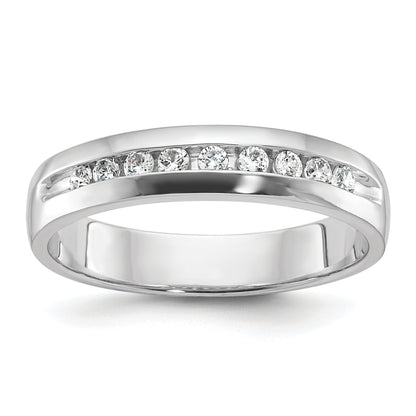 14K Weißgold Herrenring mit 0,25K Diamanten, komplett besetzt