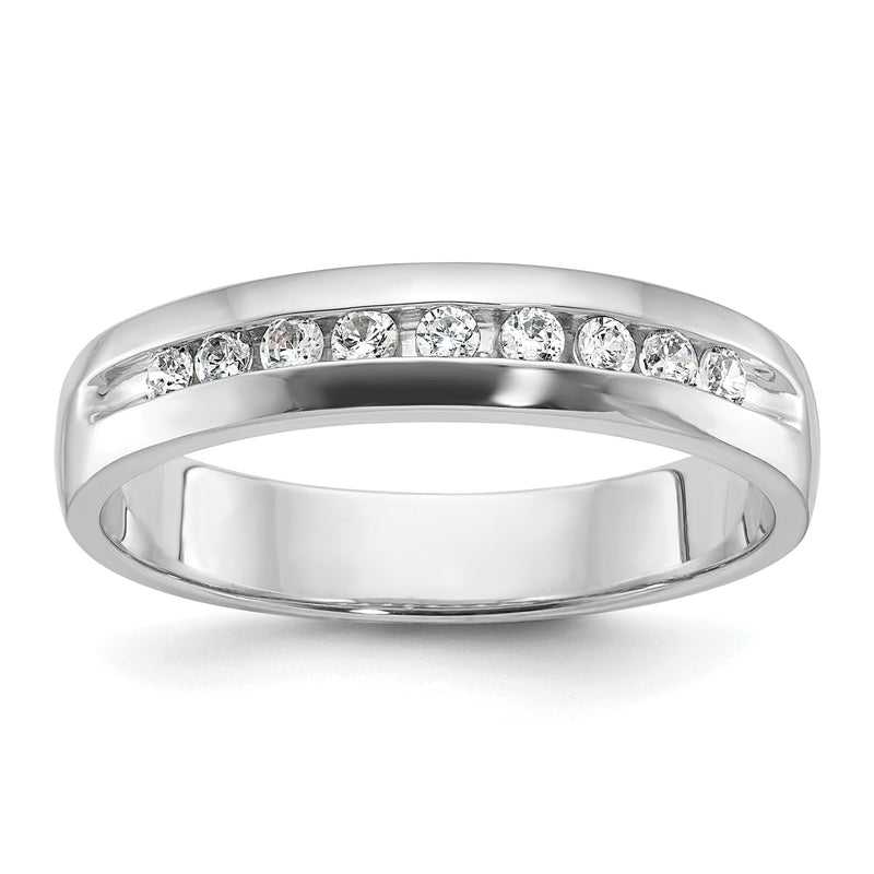 14K Weißgold Herrenring mit 0,25K Diamanten, komplett besetzt