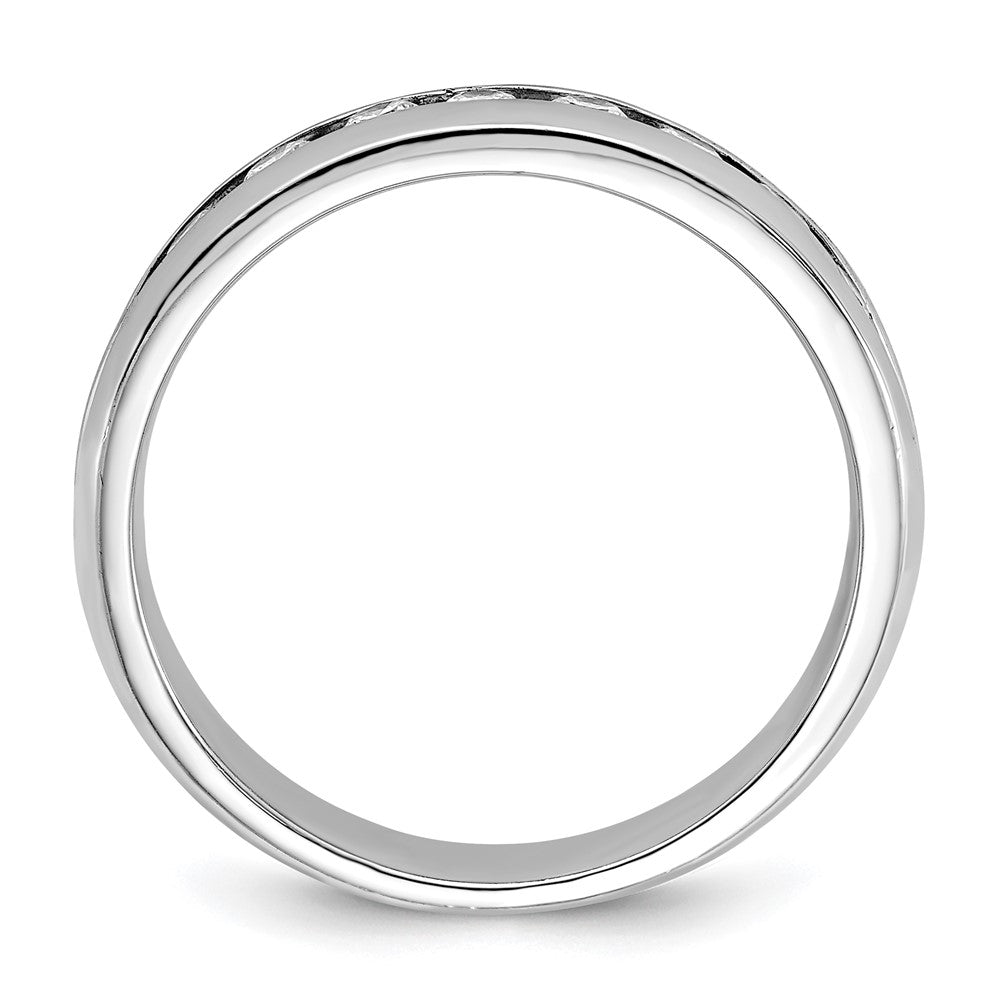 14K Weißgold Ring mit 0,5 ct. laborgezüchteten Diamanten VS/SI+ G+, neun Steine, komplett poliert, Herren