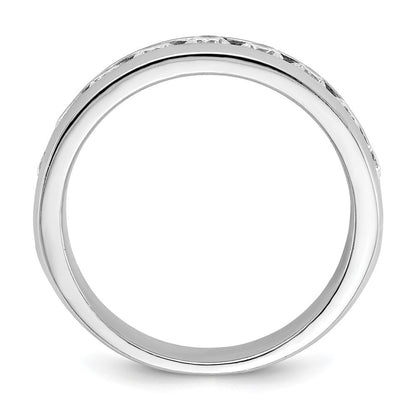 14K Weißgold Herren-Ring mit 1K Diamant, komplett