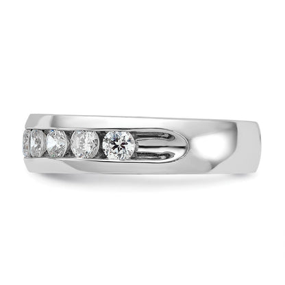 14K Weißgold Herren-Ring mit 1K Diamant, komplett
