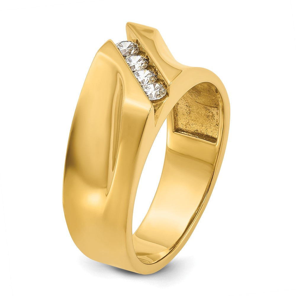14K Gelbgold Diamant-Ring für Herren, 0,33 ct