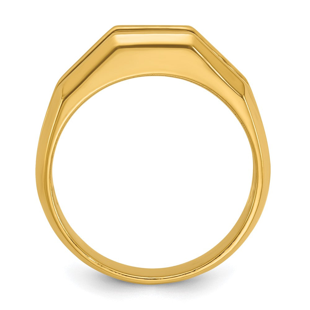 14K Gelbgold Herren-Ring mit 0,75K Diamanten, komplett besetzt